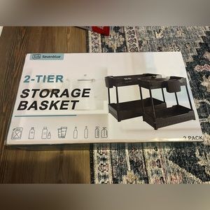 Seven blue Two Tier Storage